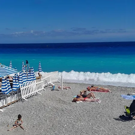 アパート Les Palmiers Niceairport, Beach200m, 2bedrooms, Wifi Optic ニース